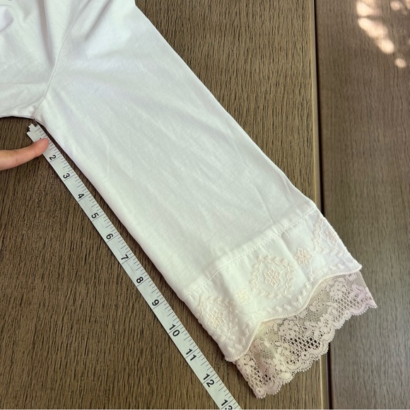 New LOGO By Lori Goldstein Cotton Embroidered Lace Front Hook Closure Tunic Top - Picture 14 of 16